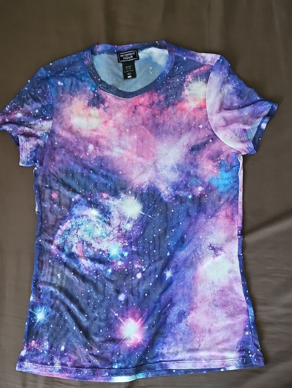 Midnight Hour Purple Galaxy Crewneck Tee